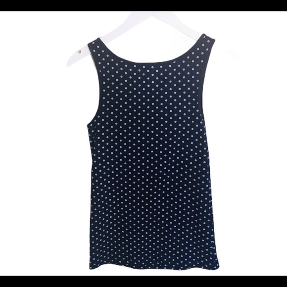 GAP Stretch Polka Dot Print Tank/Top Navy Blue Size Medium - Picture 10 of 12